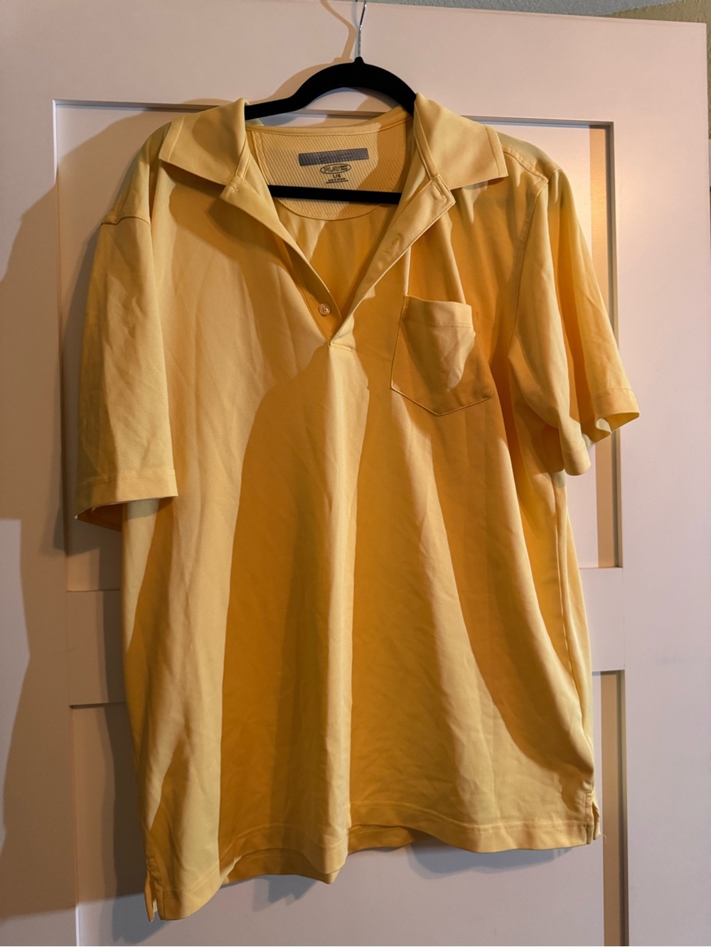 Greg Norman Collection Men's Short Sleeve Polo in Pale Yellow